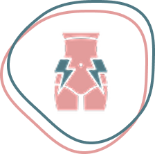 Manos haciendo presión en abdomen de paciente